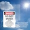 Signmission Do Not Enter Limited Access Area Danger Sign, Plastic, 10in W x 14in L, 2PK OS-2PACK-DS-P-1014-V-2134 - alternate 5